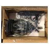 Bel Air Lighting Francisco 22.5 in. 3-Light Black Coach Outdoor Wall Light Fixture with Clear Glass  Customer Returns See Pictures