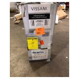 Vissani 5,000 BTU (DOE) 115-Volt Portable Air Conditioner Unit Cools up to 150 sq. ft. with Dehumidifier and Remote in White  Customer Returns See Pictures
