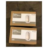 Lot of 8 in. White Outdoor Wall Bulkhead Light   Customer Returns See Pictures