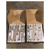 Lot of MSI Champagne Toast Interlocking 12 in. x 12 in. Stone/Glass Mesh-Mounted Mosaic Wall Tile Trim (20 sq. ft./Case)  Customer Returns See Pictures
