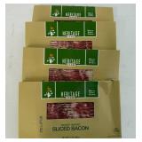 F. 4x 12oz Hickory Smoked Sliced Bacon-Heritage Farm