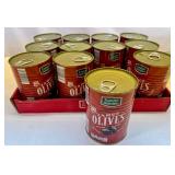 12x 6oz Large Black Ripe Olives-Tuscan Garden