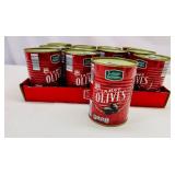 12x 6oz Large Black Ripe Olives-Tuscan Garden