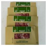 F. 4x 12oz Hickory Smoked Sliced Bacon-Heritage Farm