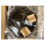 Home Decorators Collection Westchester 4-Light Polished Chrome Round Drum Pendant Light  Customer Returns See Pictures