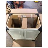 Glacier Bay 31 in. Single Sink White Bath Vanity with White Cultured Marble Top (Assembled)Customer Returns See Pictures