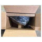 Hampton Bay 1-Light Black Warehouse Pendant Hanging Light with Metal Shade   Customer Returns See Pictures