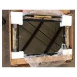 StyleWell Medium Rectangle Black & Gold Modern Accent Mirror (32 in. H x 24 in. W) Customer Returns See Pictures