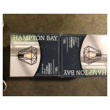 Lot of Hampton Bay Brielle 60-Watt 1-Light Matte Black Shaded Pendant Light with Cage Shade Customer Returns See Pictures