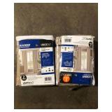 Lot of  LiGHTSOUT with EnerShield Technology Hayden Natural Embossed 38 in. W x 84 in. L Rod Pocket Blackout Curtains (Set of 2)  Customer Returns See Pictures