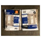 Lot of  LiGHTSOUT with EnerShield Technology Hayden Natural Embossed 38 in. W x 84 in. L Rod Pocket Blackout Curtains (Set of 2)  Customer Returns See Pictures