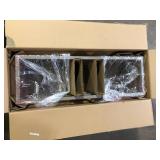 Hampton Bay Boswell Quarter 34 in. 5-Light Brushed Nickel Farmhouse Linear Chandelier with Weathered Wood Accents   Customer Returns See Pictures