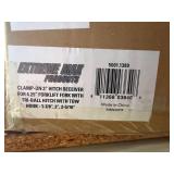 EXTREME MAX CLAMP ON FORKLIFT RECIEVER WITH TRI-BALL HITCH.