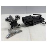 EXTREME MAX CLAMP ON FORKLIFT RECIEVER WITH TRI-BALL HITCH.