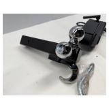 EXTREME MAX CLAMP ON FORKLIFT RECIEVER WITH TRI-BALL HITCH.