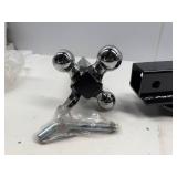 EXTREME MAX CLAMP ON FORKLIFT RECIEVER WITH TRI-BALL HITCH.