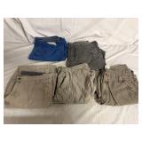 5 Pairs of Khaki Pants and Shirts - 38 x 32