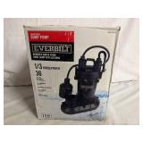 Everbilt Submersible Sump Pump - 1/3 HP