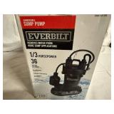 Everbilt Submersible Sump Pump - 1/3 HP