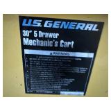 US General 30" 5 Drawer Mechanic Cart
