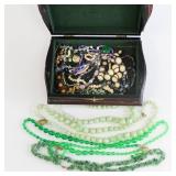 Costume Jewelry Lot w/ Jewelry Box Included