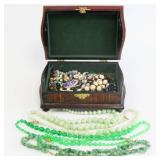 Costume Jewelry Lot w/ Jewelry Box Included