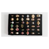 Costume Jewelry Ring Lot of 36