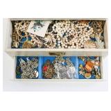 Costume Jewelry Lot w/ Jewelry Box