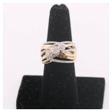 JWBR Sterling Ring w/ Diamonds - Size 7.25