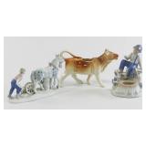 Vintage European Porcelain Figures Lot of 3