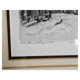 Bavarian Town Etchings singed by Paul Geissler & Paul Sollmann Respectively