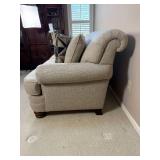 Contemporary Grey Flexsteel Rolled Arm Sofa