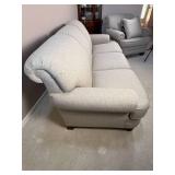 Contemporary Grey Flexsteel Rolled Arm Sofa