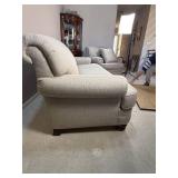 Contemporary Grey Flexsteel Rolled Arm Sofa