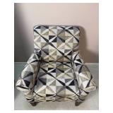 Geometric Upholstered Contemporary Armchair