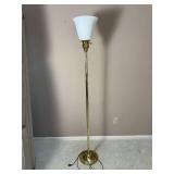 Handsome Polished Brass Torchiere Lamp