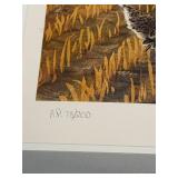 Sharptails at Harvest Time  Signed Les Kouba Artist Prof 78/200