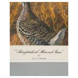 Sharptails at Harvest Time  Signed Les Kouba Artist Prof 78/200