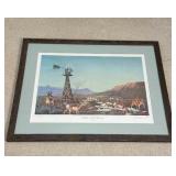 Antelope in Ranch Country  Signed Les Kouba Artist Prof 78/200