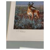 Antelope in Ranch Country  Signed Les Kouba Artist Prof 78/200