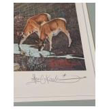 Antelope in Ranch Country  Signed Les Kouba Artist Prof 78/200