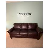 Chocolate Tone Leather Sofa from Lane Furniture