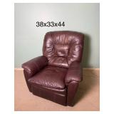 Chocolate Tone Leather Recliner from Lane Furniture