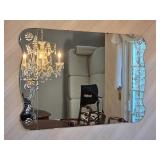 Stunning Vintage Etched Wall Accent Mirror
