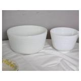 White Pyrex Mixing Bowl Pair