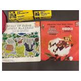 Collection of 45 RPM Records with Storage Box & Sylvania Tubes