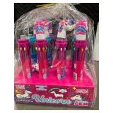 Set of 12 Unicorn Themed 10-Color Retractable Pens