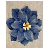 New Plow & Hearth Polyester Flower Shaped Area Rug