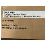 1x48 White Cordless Aluminum Mini Blind by Champion