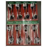 Set of 8 Plastic Serving Fork and Spoon Sets